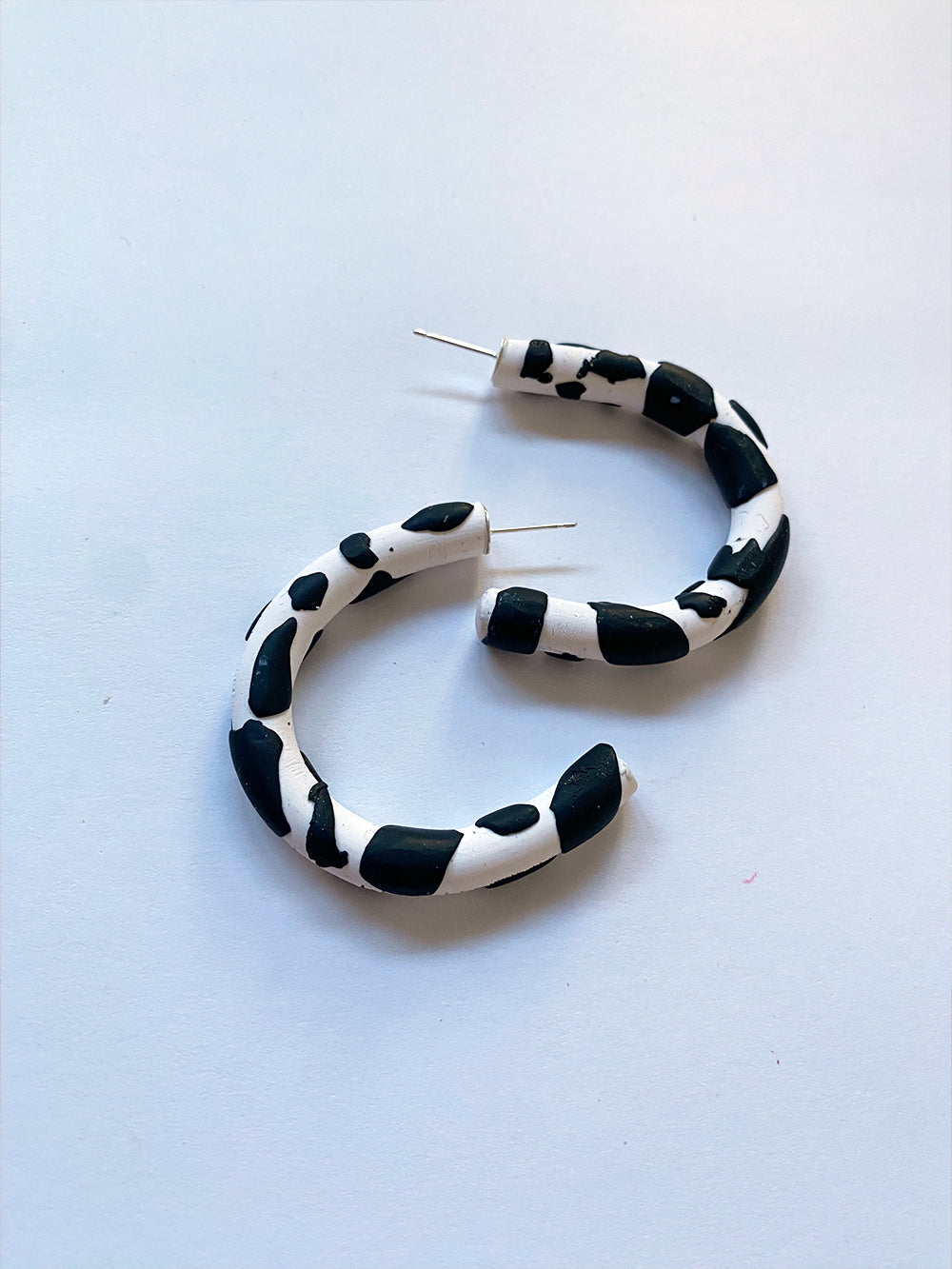 Pendientes de aro estampado vaca