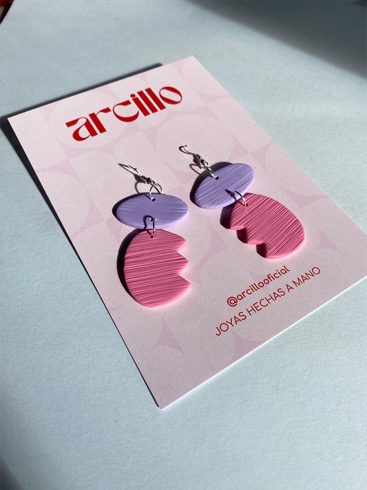 Pendiente loto enganche de plata de ley