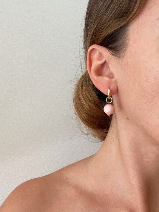 Aros Huggie Rosa Empolvado