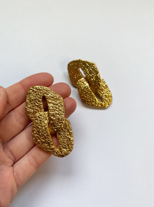 Pendientes cadena dorados