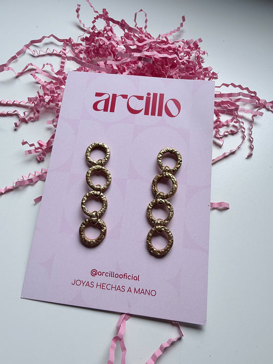 Pendiente aritos dorados