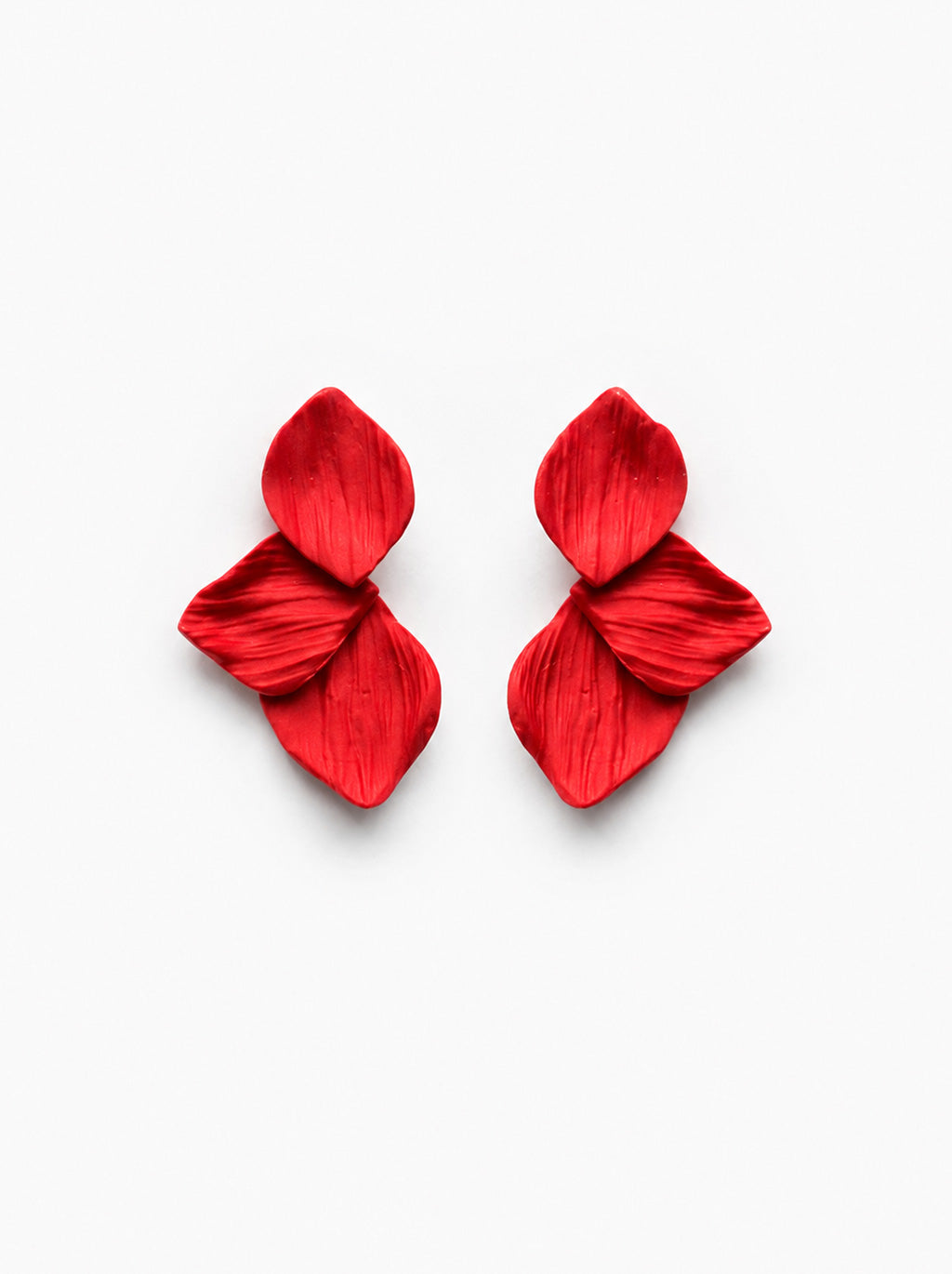 Pendientes abanico rojos