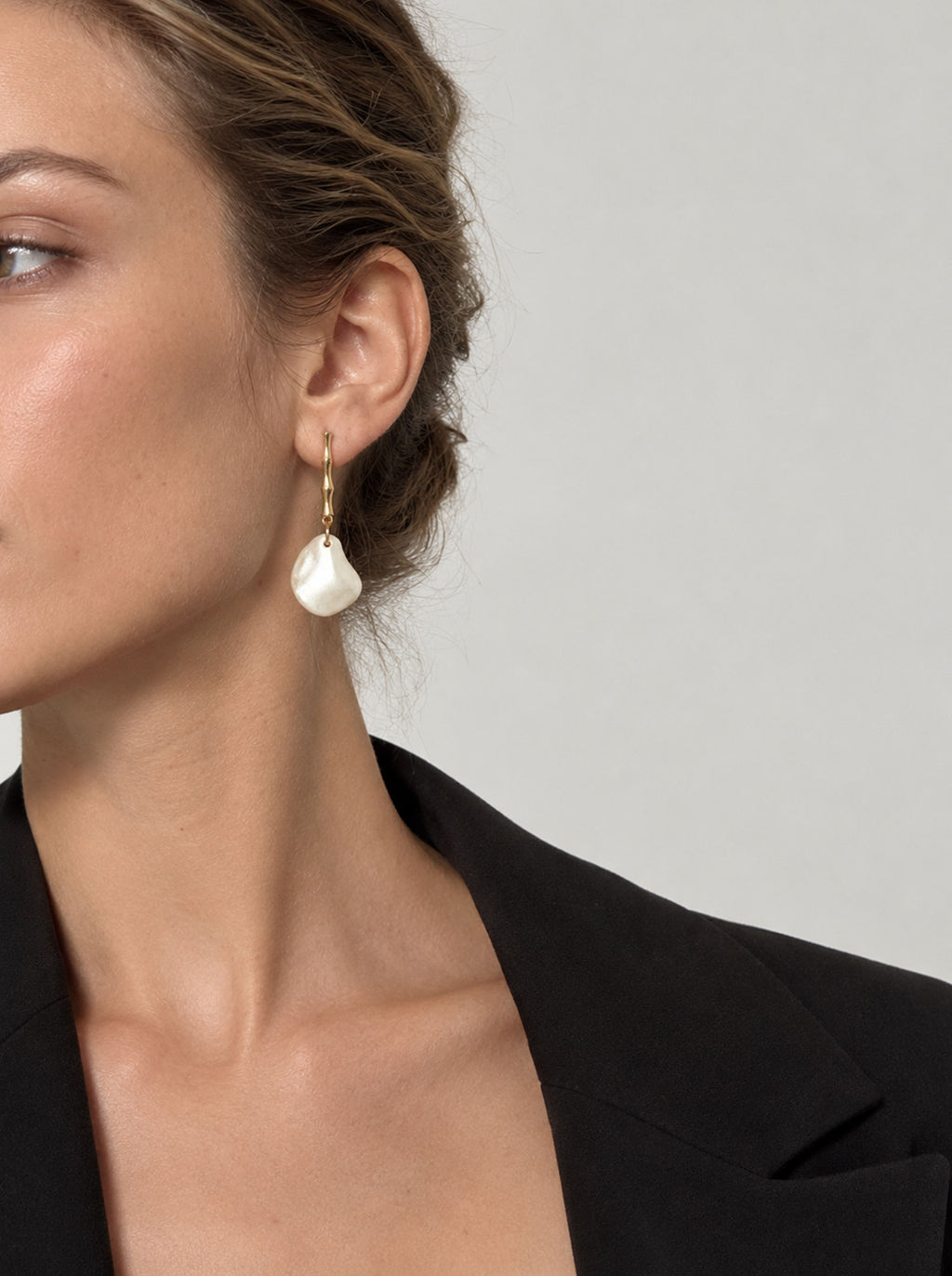 Pendientes perla bambú