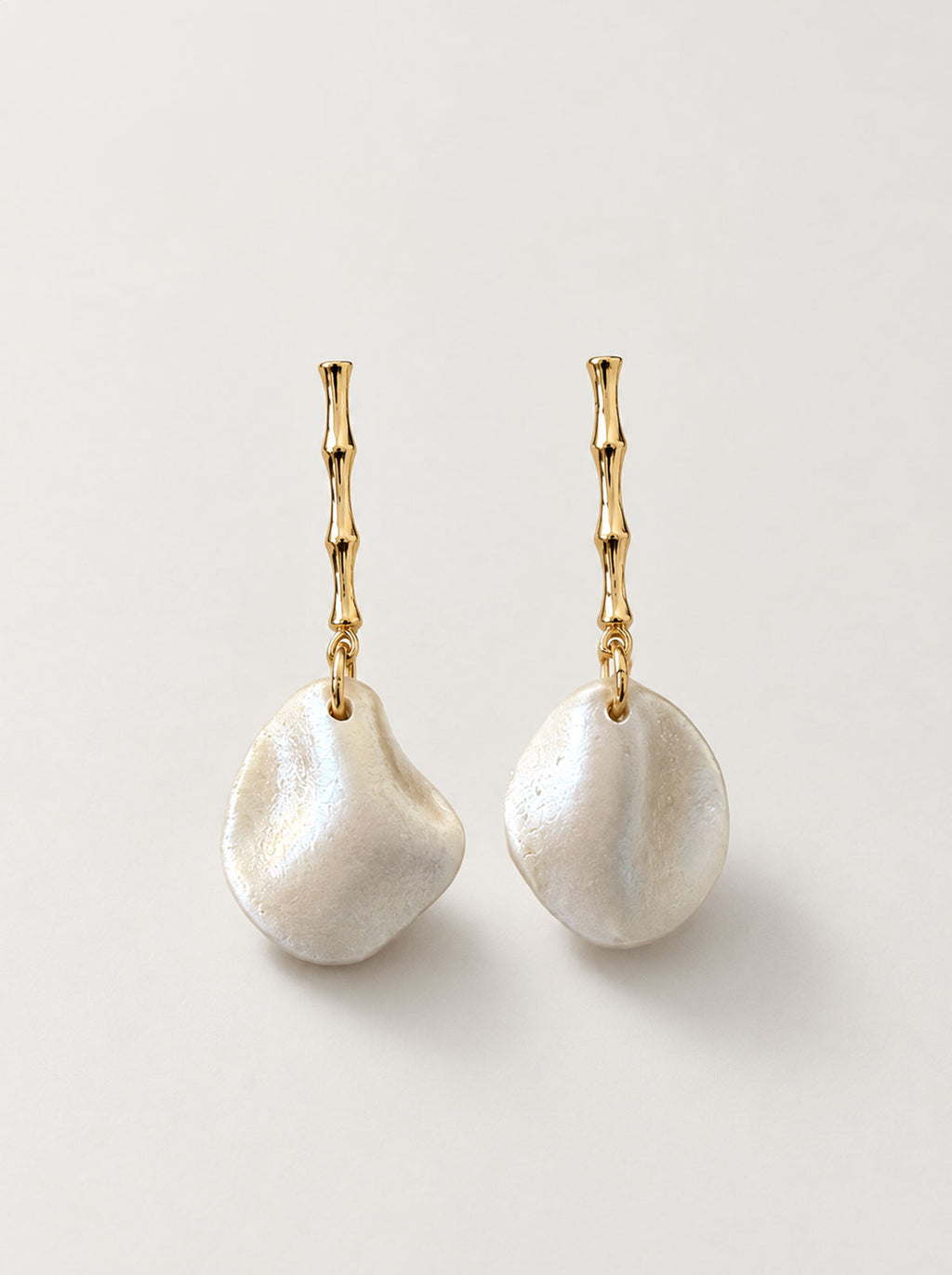 Pendientes perla bambú