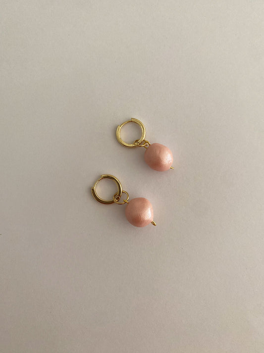Aros Huggie Rosa Empolvado