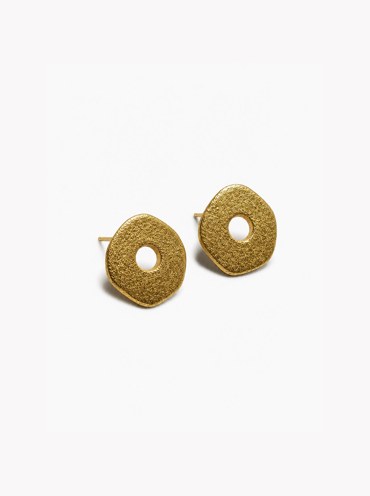Pendientes botón irregular