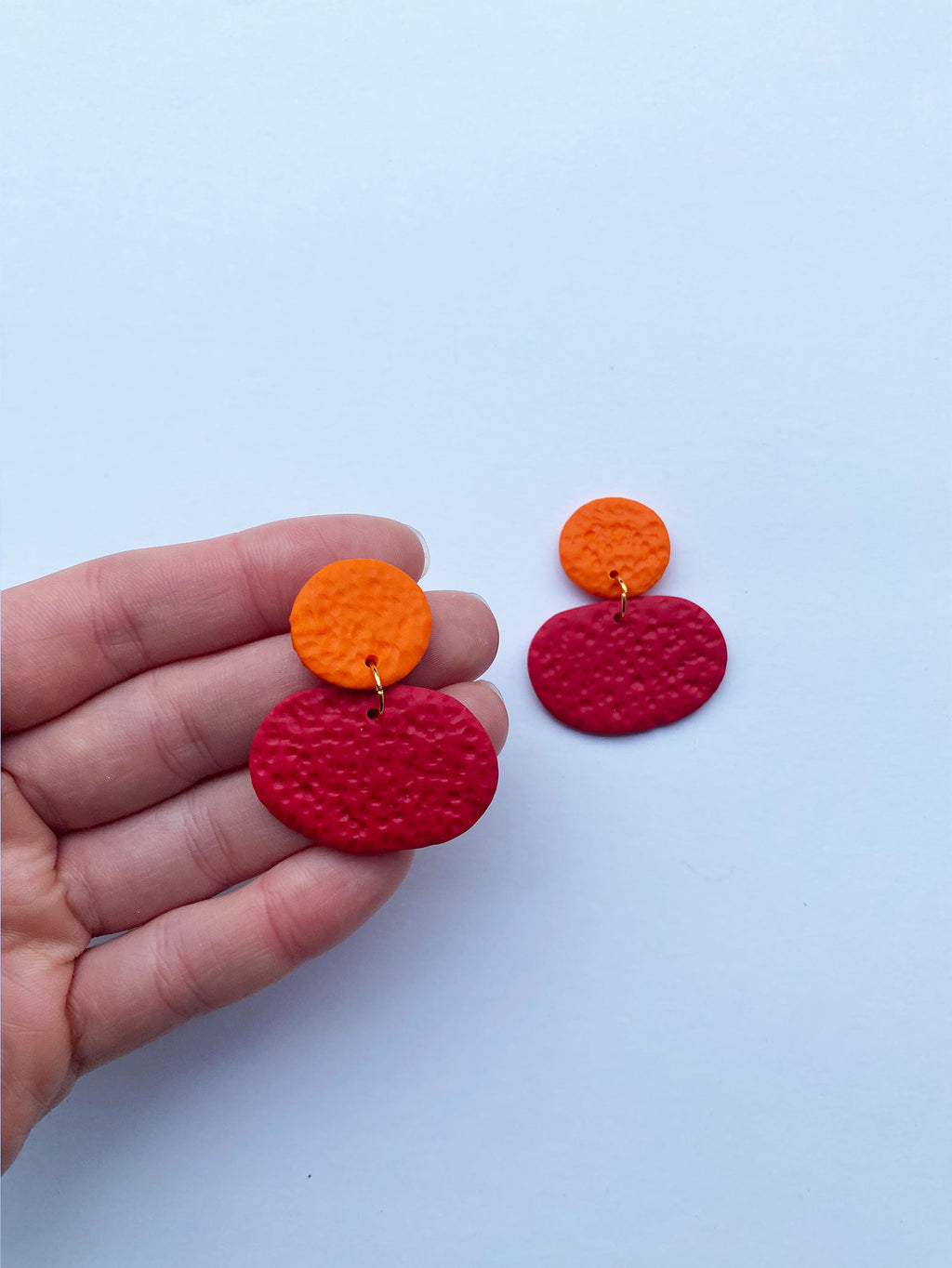 Pendientes texturizados dos formas