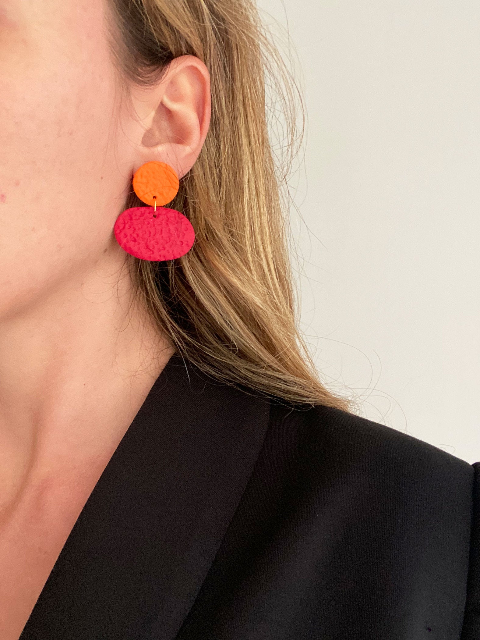 Pendientes texturizados dos formas