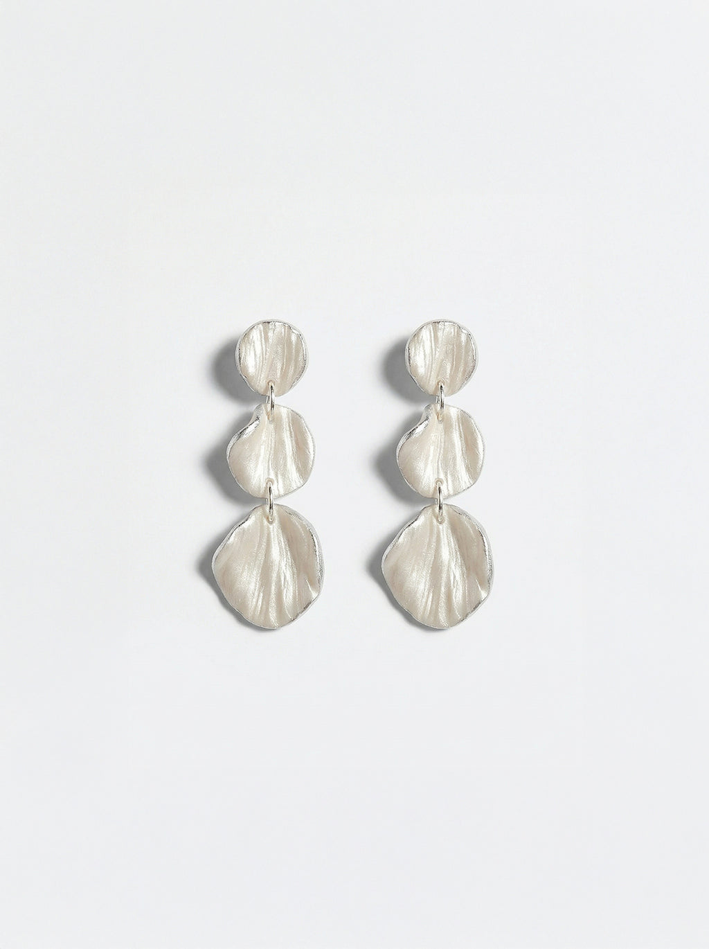 Pendientes hoja colgantes efecto perla