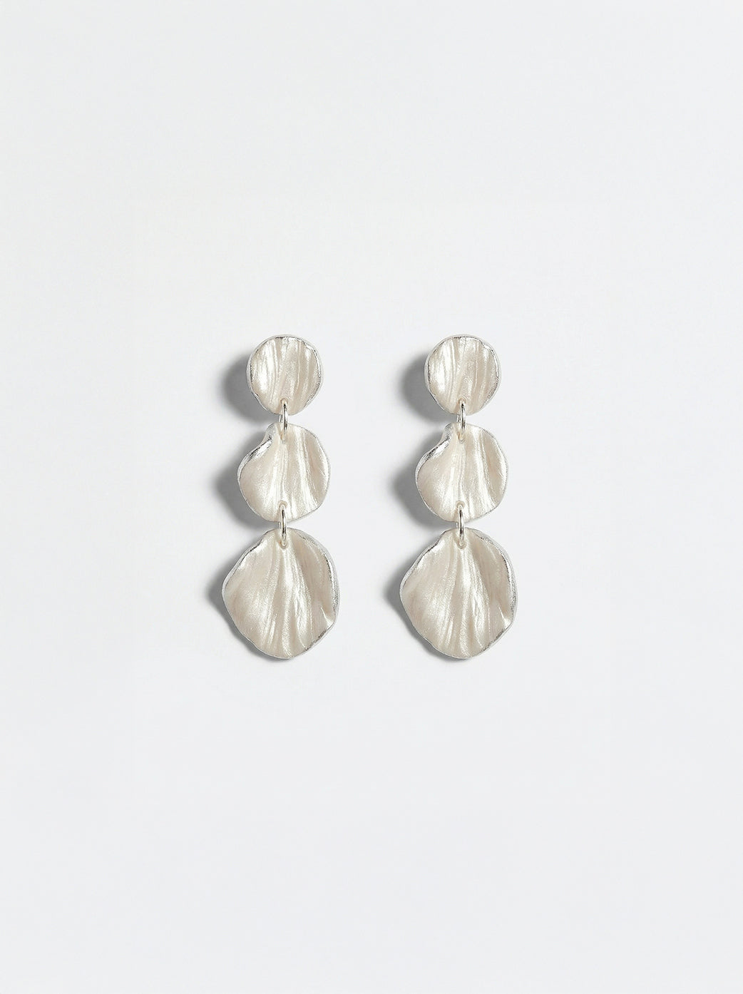 Pendientes hoja colgantes efecto perla