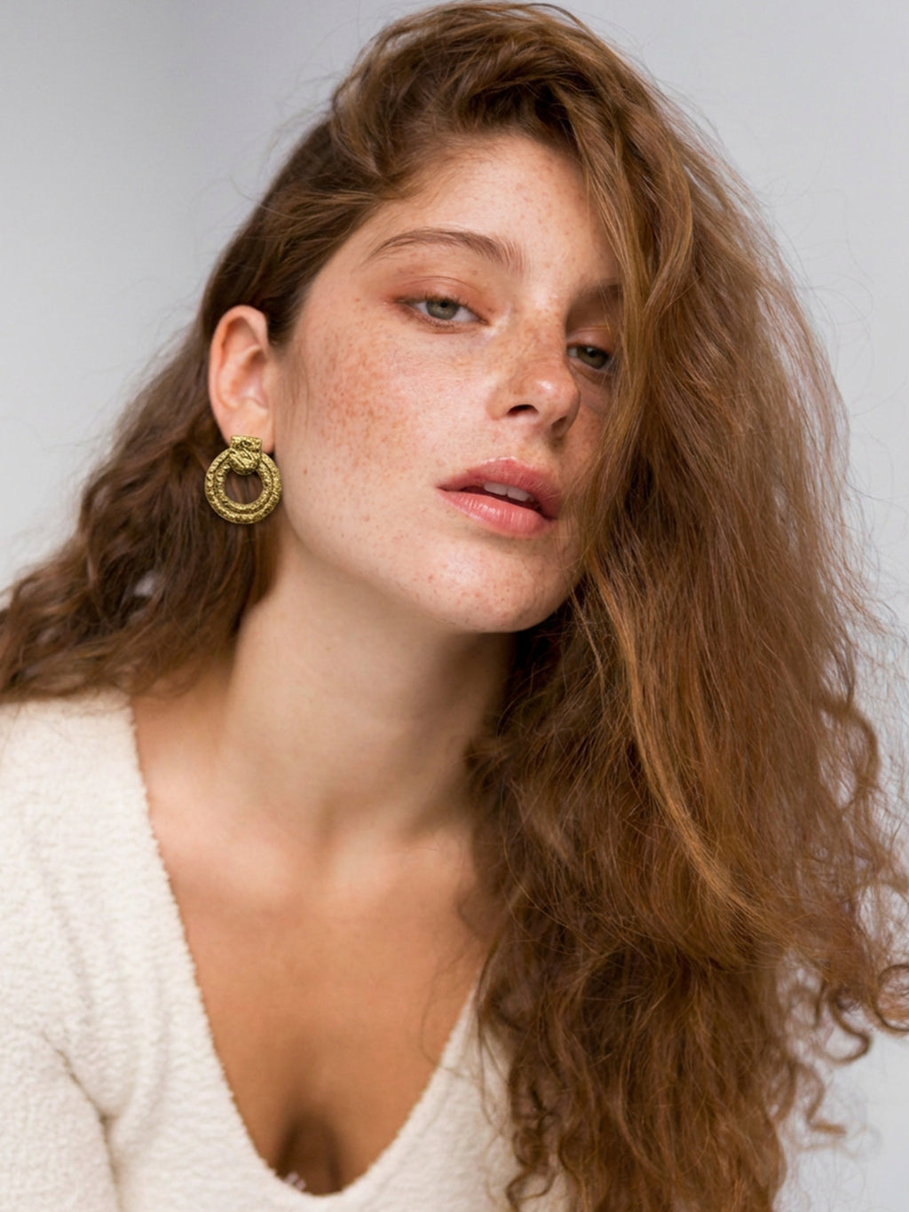 Pendientes botón anilla