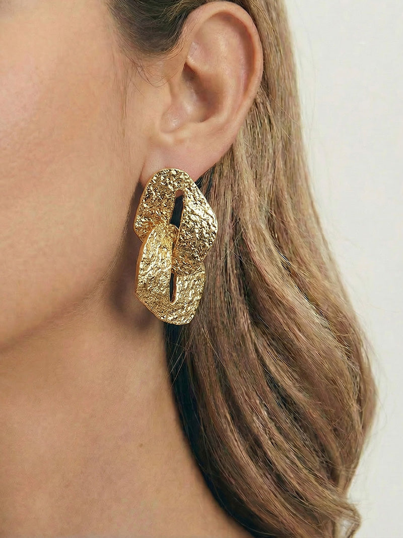 Pendientes cadena dorados