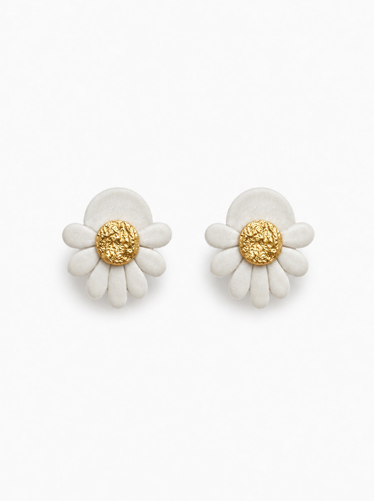 Pendientes redondos flor