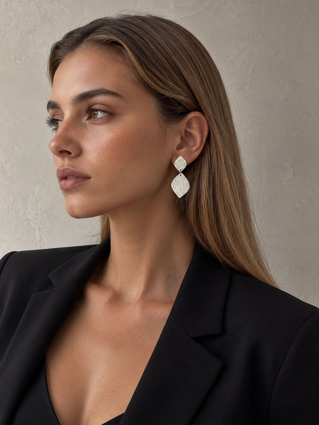 Pendientes gota perlado
