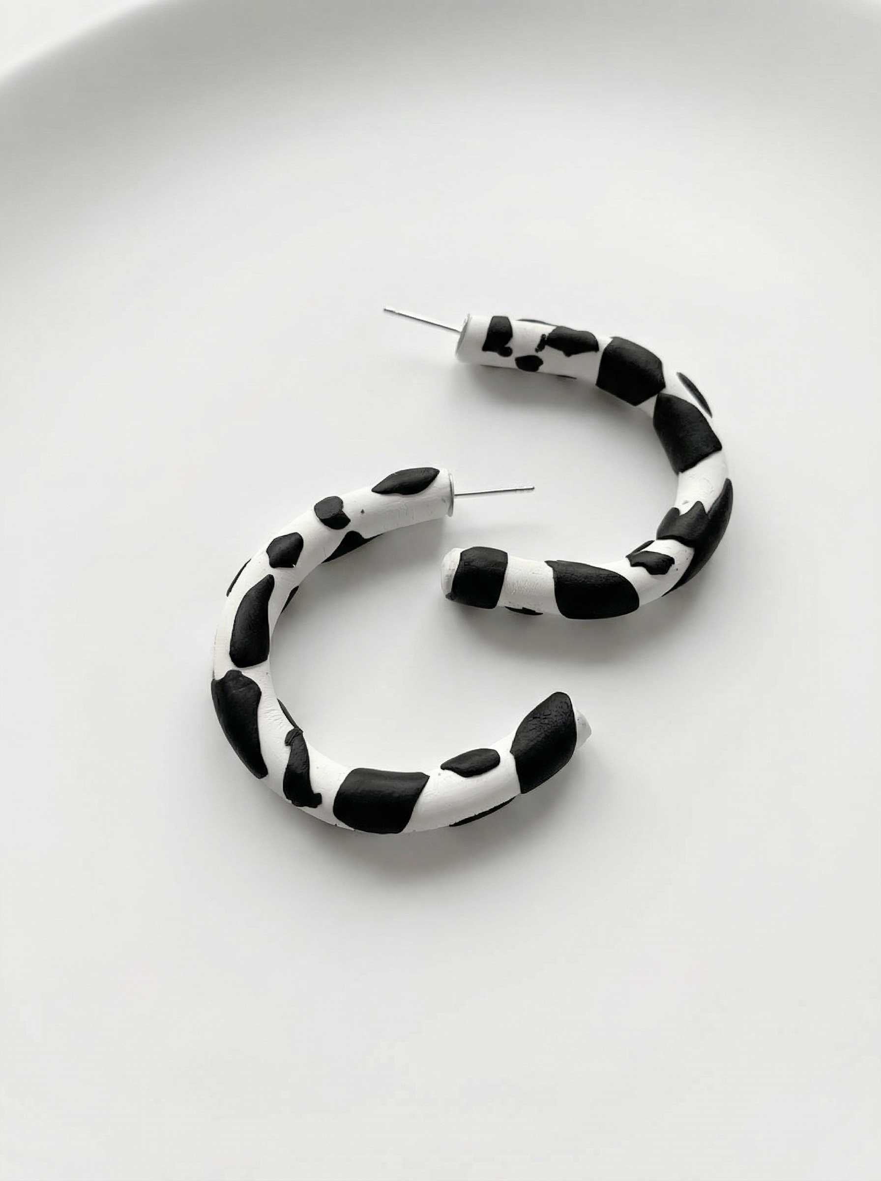 Pendientes estampado de vaca