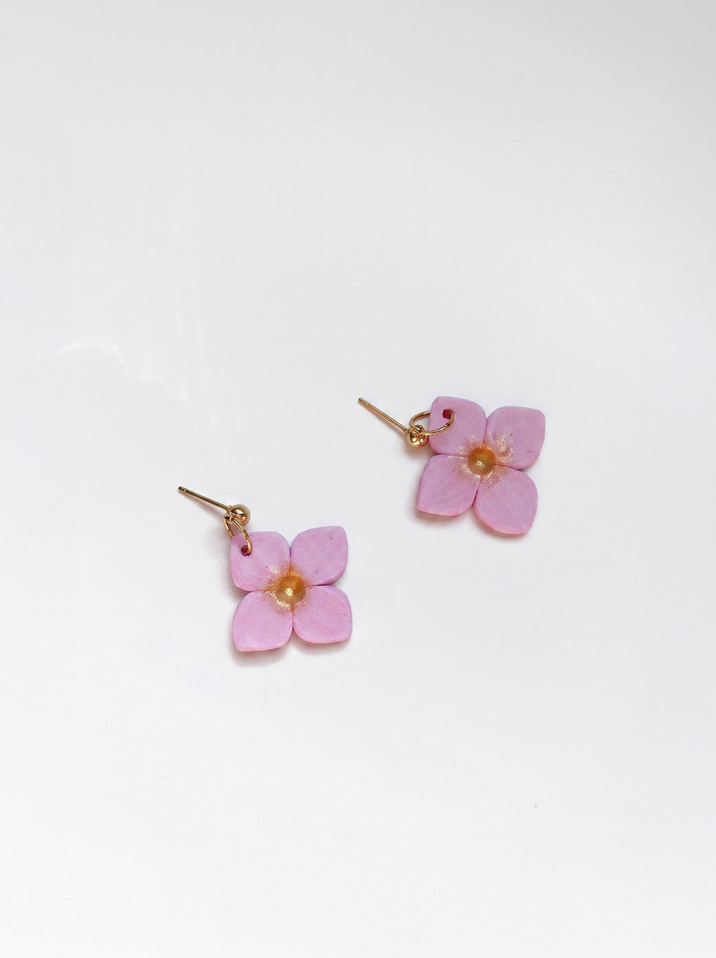 Pendientes flores rosas
