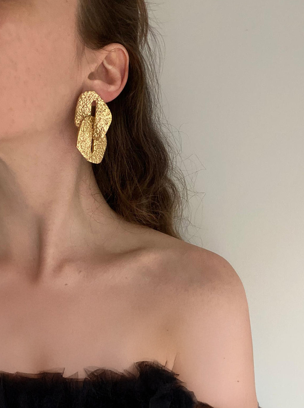 Pendientes cadena dorados