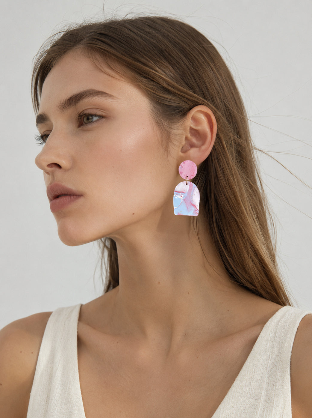 Pendientes marmolados