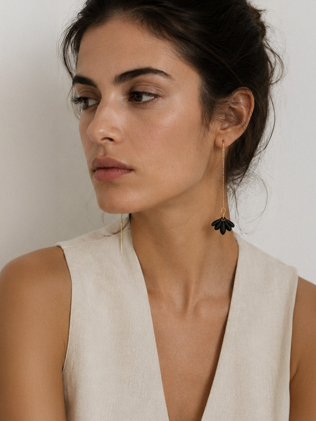 Pendientes colgantes negros