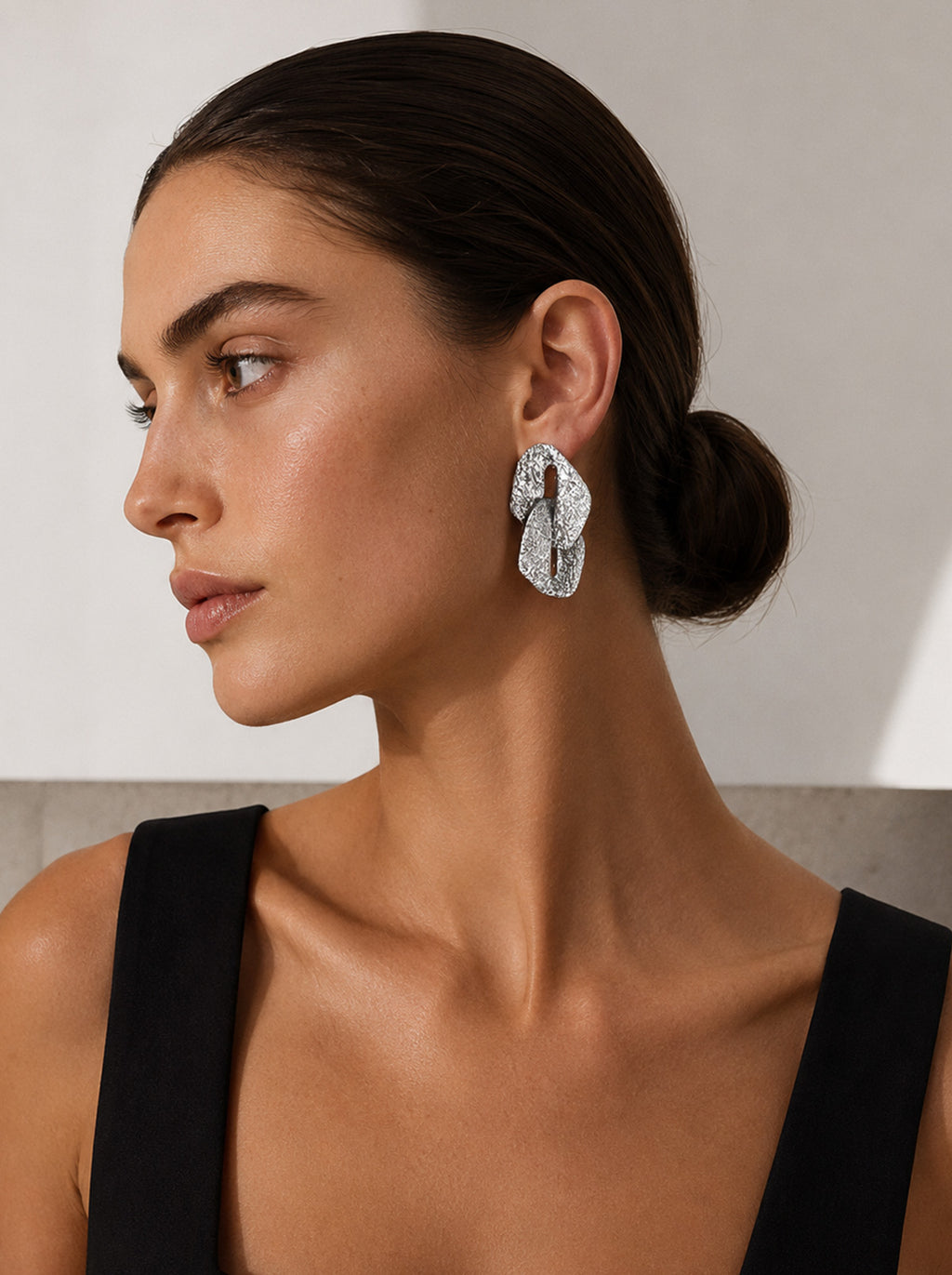 Pendientes cadena dorados