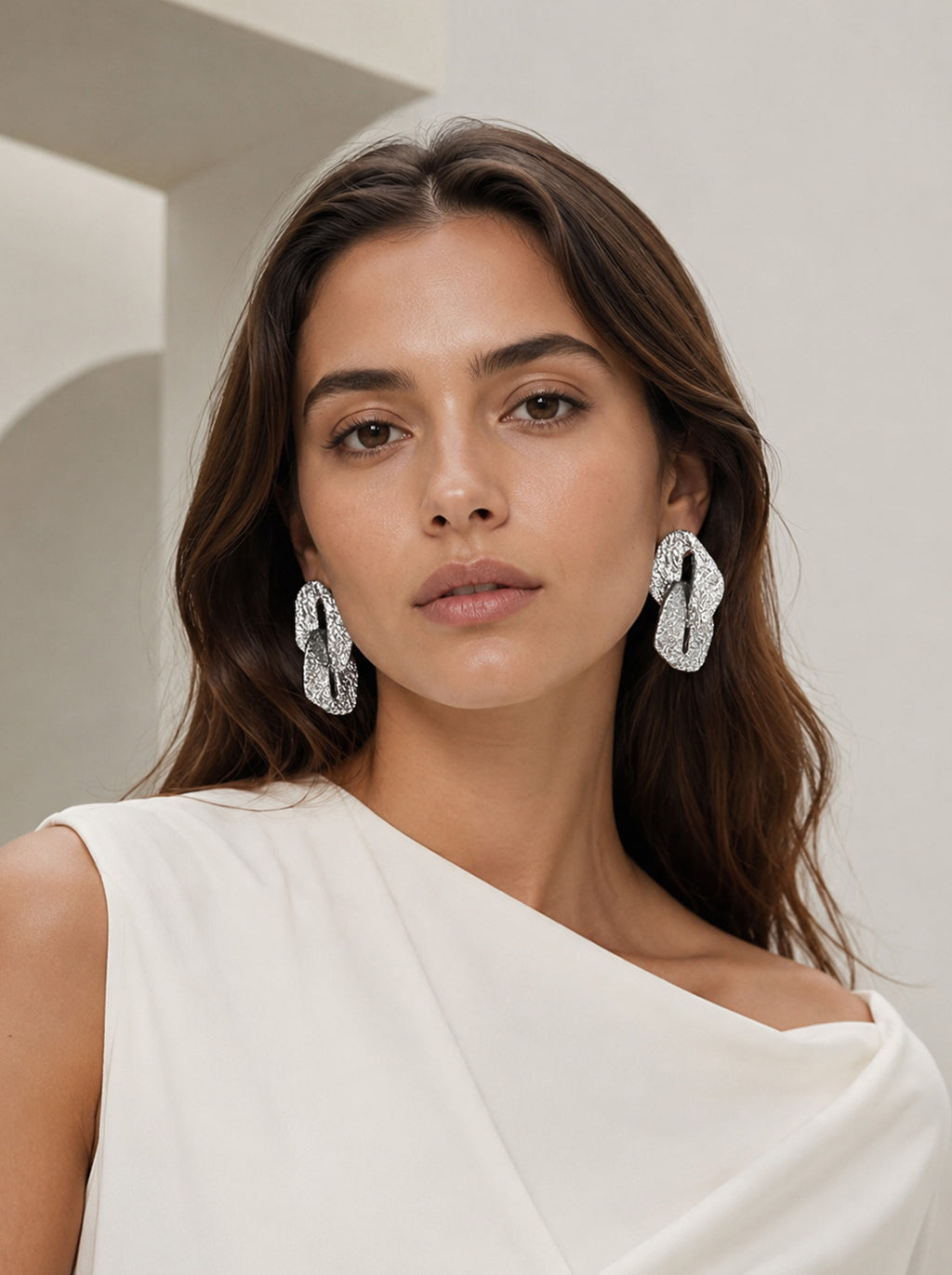 Pendientes cadena dorados