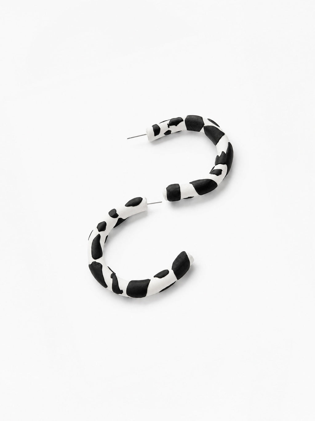 Pendientes de aro estampado vaca