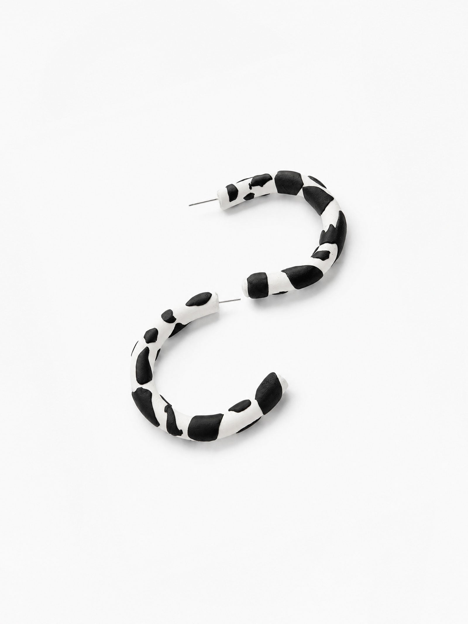 Pendientes de aro estampado vaca