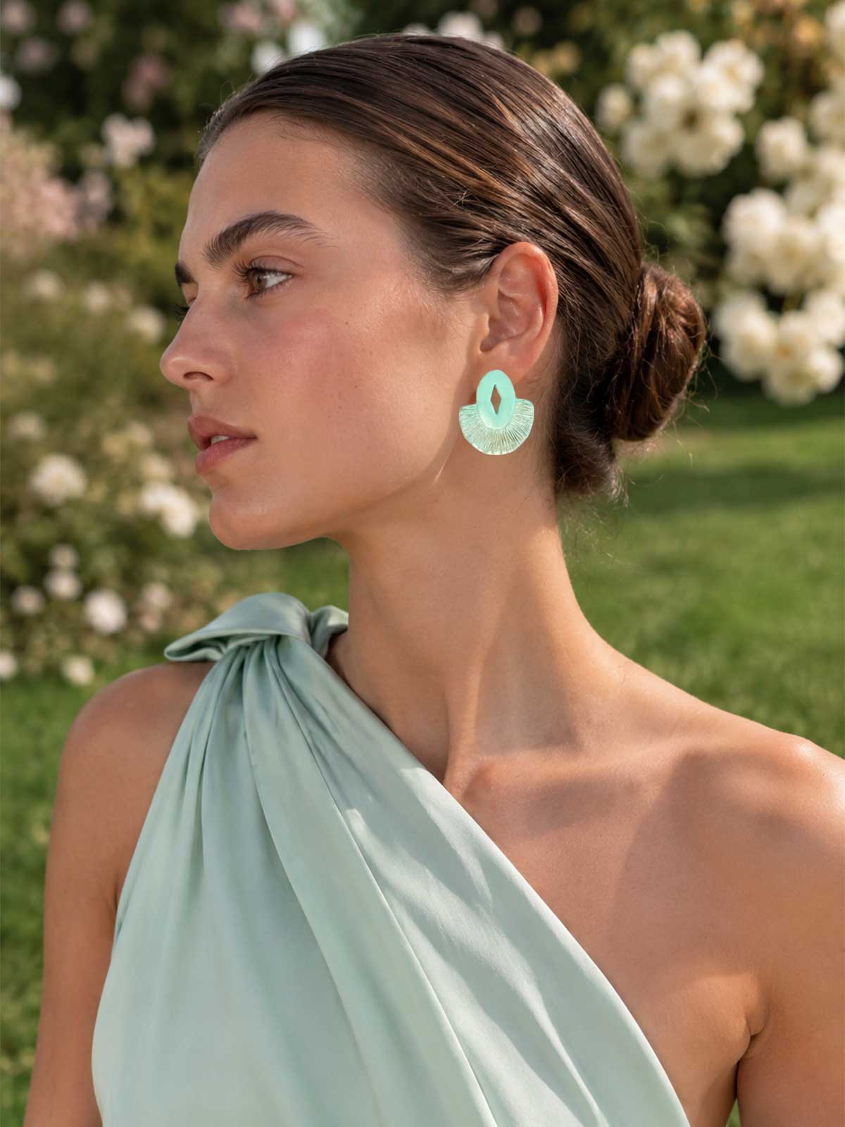 Pendientes Menta Textura