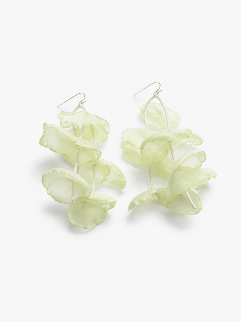 Pendientes colgantes pétalos salvia